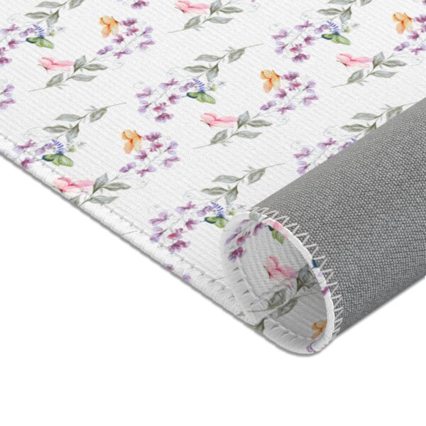 Floral Pattern Area Rug - Butterflies Drifting - Image 6