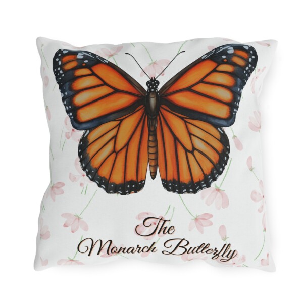 Outdoor Pillow - Decorative Throw Cushion for Garden and Patio - The Monarch Butterfly - Image 6