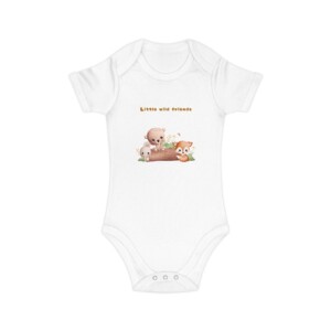 Baby Bodysuit - Cute Wild Babies Friends