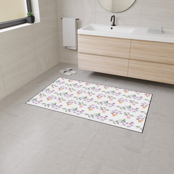 Floral Heavy Duty Floor Mat - Durable Indoor/Outdoor Rug for Home Décor - Butterfly Drifting - Image 7