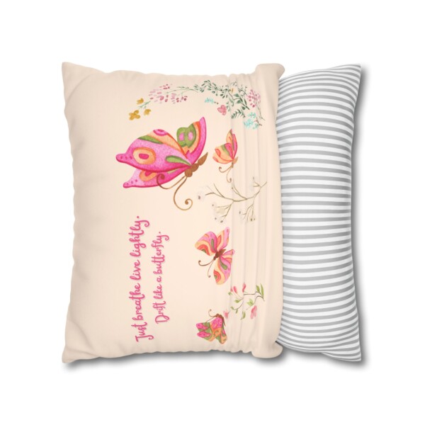 Faux Suede Pillowcase Lightly Decorative Cushion - Butterflies Drifting - Image 12