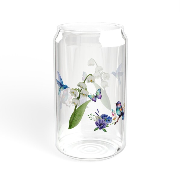Sipper Glass 16oz Eco-Friendly Drinkware - Violet Pollinators - Image 6