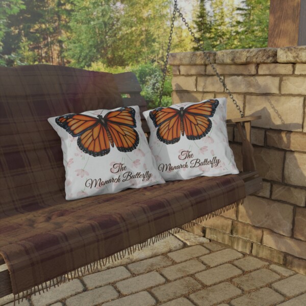 Outdoor Pillow - Decorative Throw Cushion for Garden and Patio - The Monarch Butterfly - Image 8