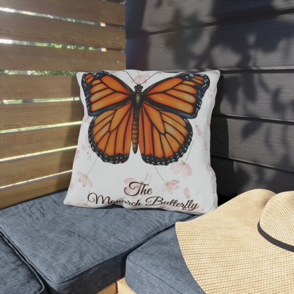 Outdoor Pillow - Decorative Throw Cushion for Garden and Patio - The Monarch Butterfly - Image 7