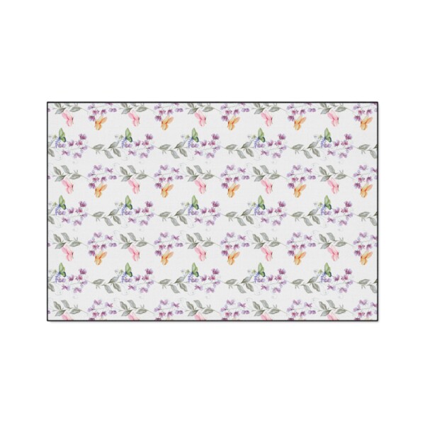 Floral Heavy Duty Floor Mat - Durable Indoor/Outdoor Rug for Home Décor - Butterfly Drifting