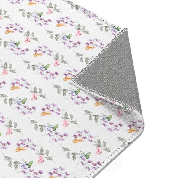 Floral Pattern Area Rug - Butterflies Drifting - Image 5
