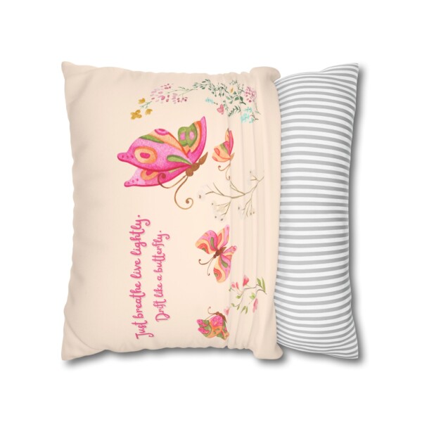 Faux Suede Pillowcase Lightly Decorative Cushion - Butterflies Drifting - Image 10