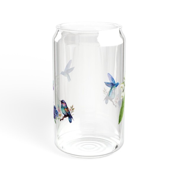Sipper Glass 16oz Eco-Friendly Drinkware - Violet Pollinators - Image 5