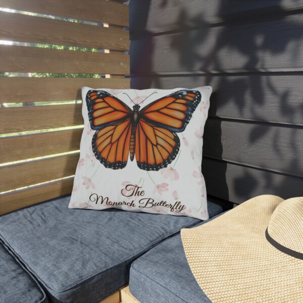 Outdoor Pillow - Decorative Throw Cushion for Garden and Patio - The Monarch Butterfly - Image 3
