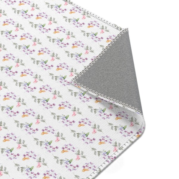 Floral Pattern Area Rug - Butterflies Drifting - Image 2