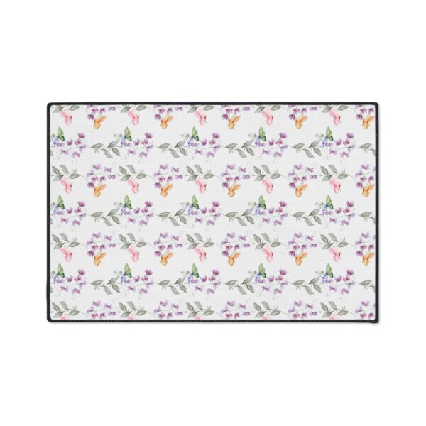 Floral Heavy Duty Floor Mat - Durable Indoor/Outdoor Rug for Home Décor - Butterfly Drifting - Image 9