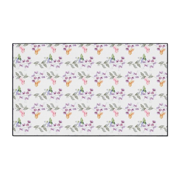 Floral Heavy Duty Floor Mat - Durable Indoor/Outdoor Rug for Home Décor - Butterfly Drifting - Image 5