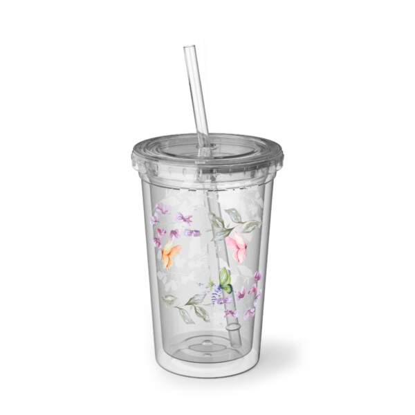 Acrylic Cup - Perfect for Summer Refreshments - Butterflies Drifting - Image 3