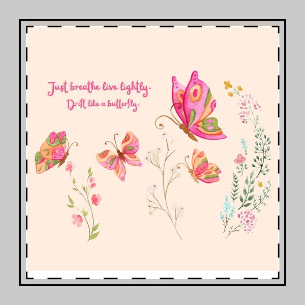 Cotton Twill Napkin -Perfect for Spring Gatherings and Outdoor Events - Butterflies Drifting