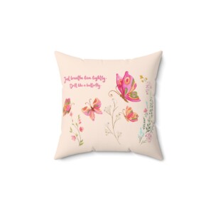 Decorative Spun Polyester Cushion - Butterfly Drifting