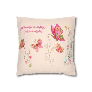 Decorative Cushion - Throw Pillow - Butterflies Drifting
