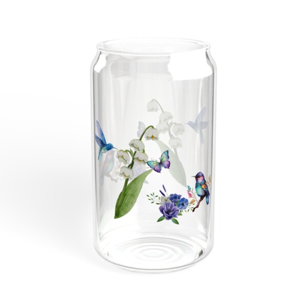 Sipper Glass 16oz Eco-Friendly Drinkware - Violet Pollinators - Image 8