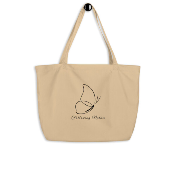 Large organic tote bag - Butterfly Line - Image 2