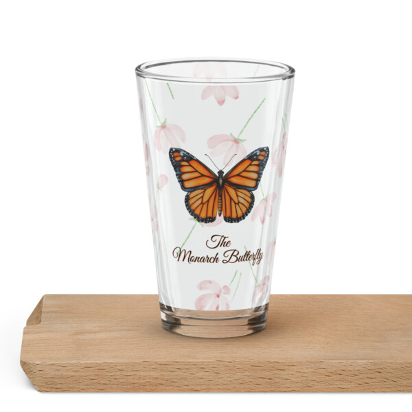 Shaker pint glass - The Monarch Butterfly - Image 3