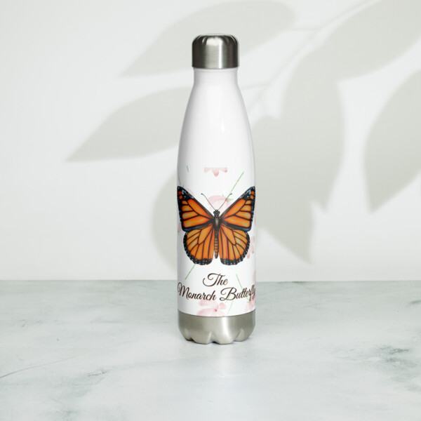 Stainless steel water bottle - The Monarch Butterfly