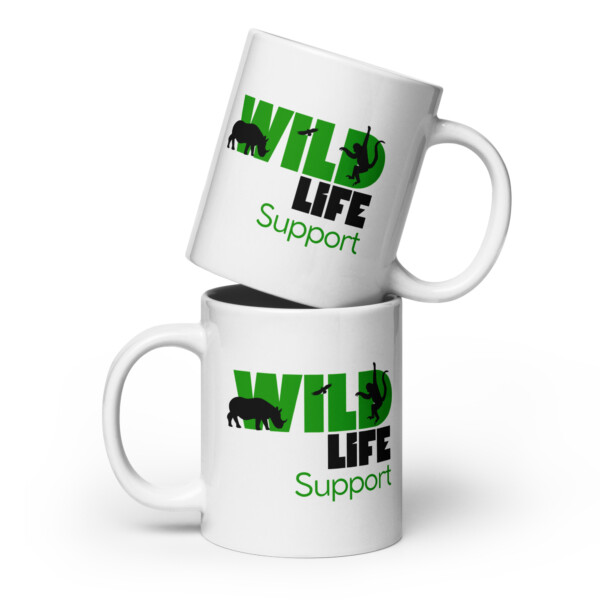 White glossy mug - Wildlife Support