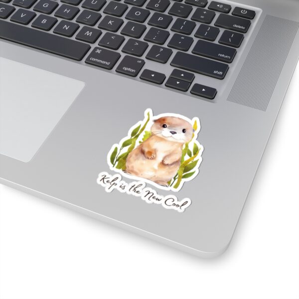 Kelp is the New Cool Otter Kiss-Cut Stickers – Cute Ocean Animal Decor for Nature Lovers - Image 2