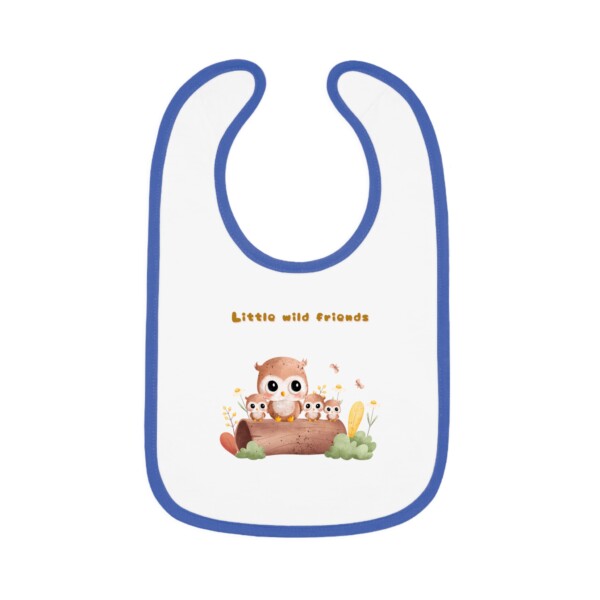 Baby Contrast Trim Jersey Bib - Wild Babies Friends - Image 13