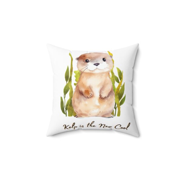 Decorative Spun Polyester Cushion - Kelp is the New Cool - Image 2