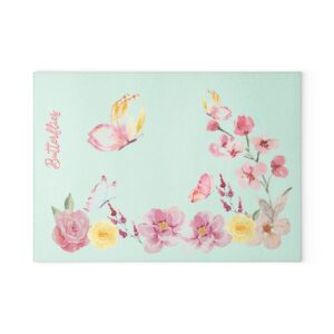 Glass Cutting Board - Butterflies