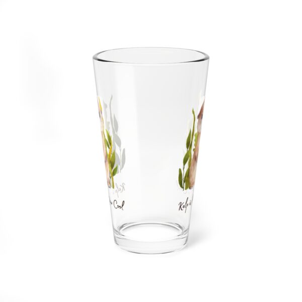 Kelp is the New Cool" Otter 16oz Mixing Glass - Image 3