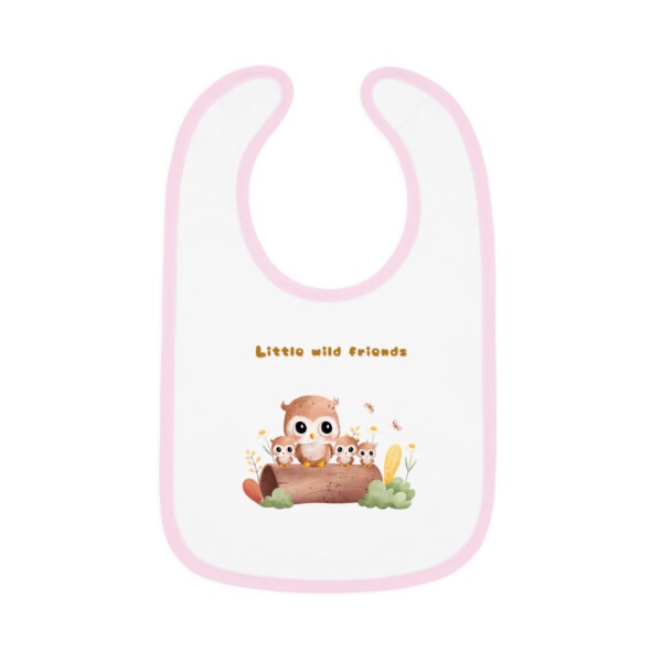 Baby Contrast Trim Jersey Bib - Wild Babies Friends - Image 7