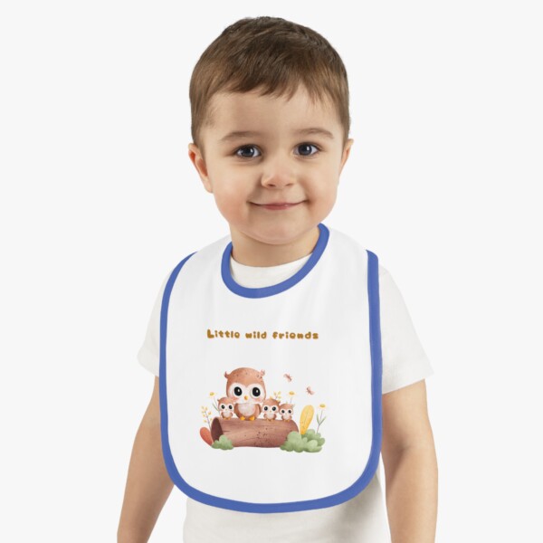 Baby Contrast Trim Jersey Bib - Wild Babies Friends - Image 14