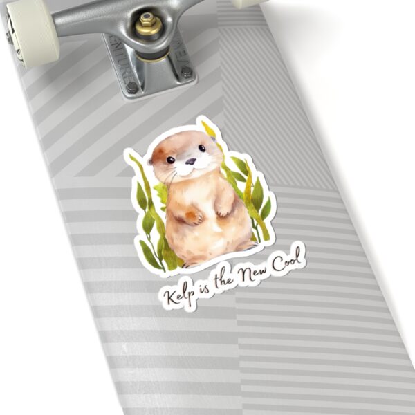 Kelp is the New Cool Otter Kiss-Cut Stickers – Cute Ocean Animal Decor for Nature Lovers - Image 8