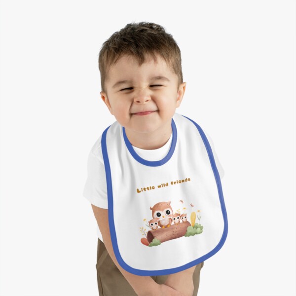 Baby Contrast Trim Jersey Bib - Wild Babies Friends - Image 15