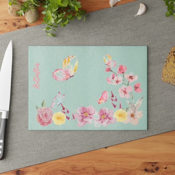 Glass Cutting Board - Butterflies - Image 4
