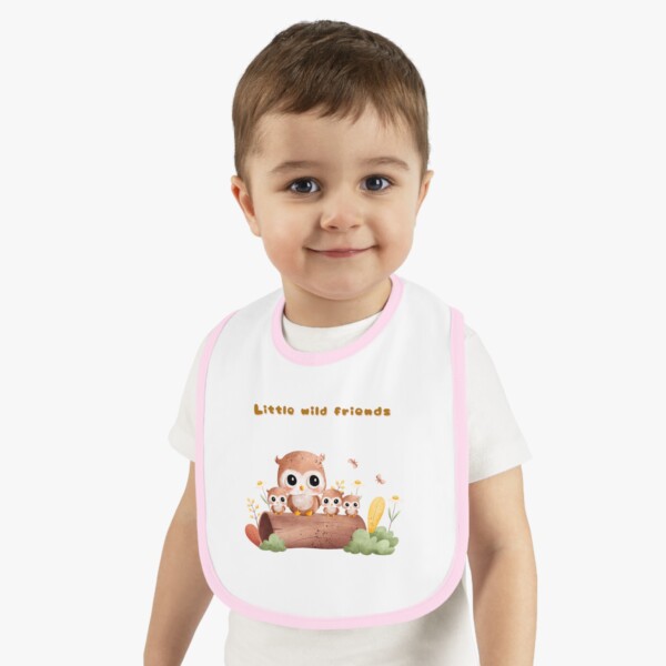 Baby Contrast Trim Jersey Bib - Wild Babies Friends - Image 8
