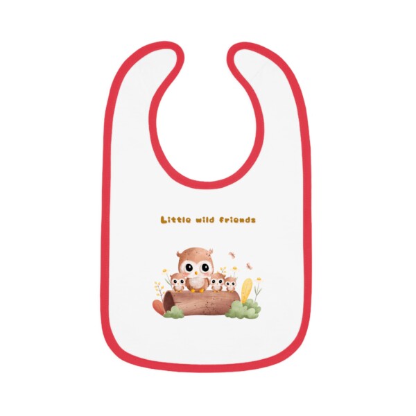 Baby Contrast Trim Jersey Bib - Wild Babies Friends - Image 10