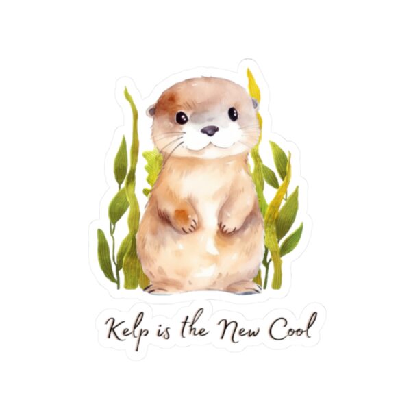 Kelp is the New Cool Otter Kiss-Cut Stickers – Cute Ocean Animal Decor for Nature Lovers - Image 10