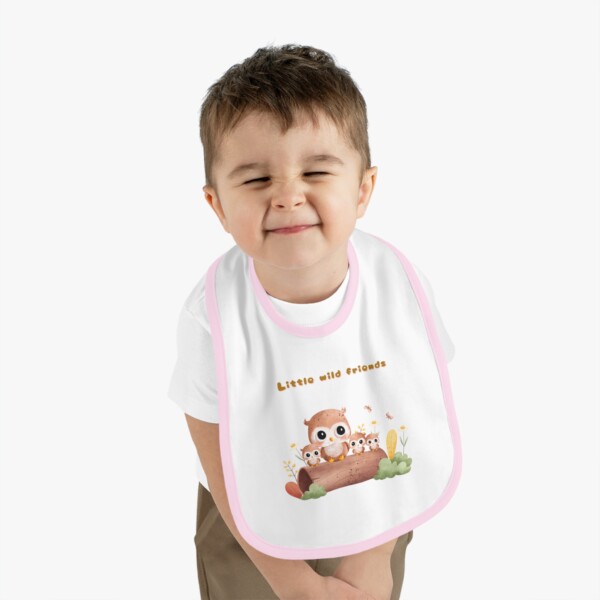 Baby Contrast Trim Jersey Bib - Wild Babies Friends - Image 9
