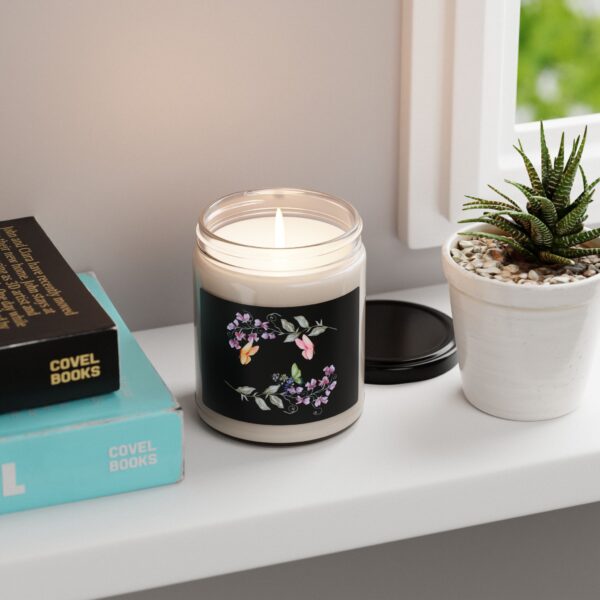 Floral Aromatherapy Soy Candle | 9oz - Relaxing Home Fragrance for All Occasions - Butterflies Drifting - Image 4
