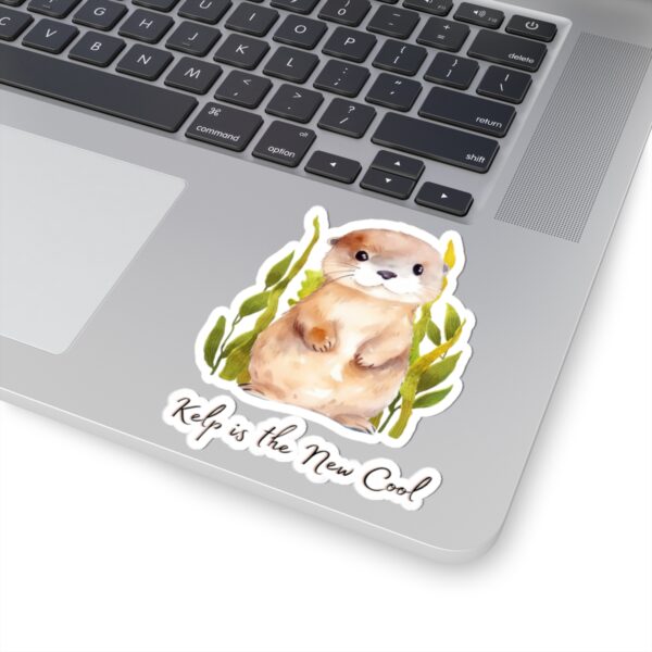 Kelp is the New Cool Otter Kiss-Cut Stickers – Cute Ocean Animal Decor for Nature Lovers - Image 5