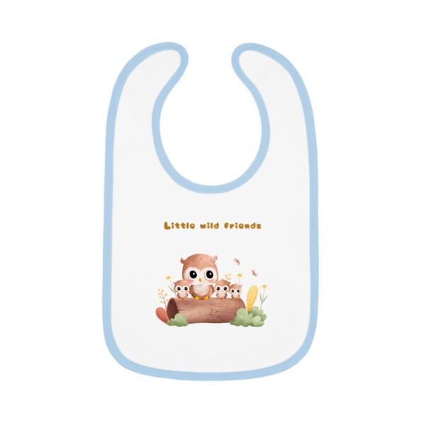 Baby Contrast Trim Jersey Bib - Wild Babies Friends - Image 4